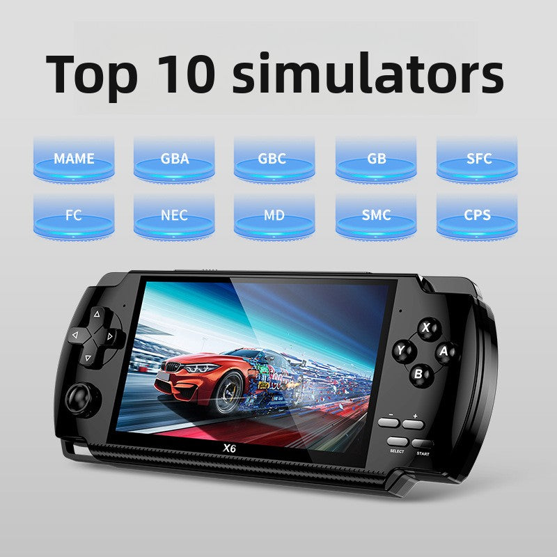 4.5" inch X6 IPS HD psp 1200mAh Type C rechargable 2.4G Support wireless gamepad games Handheld Game Player console GBA  NES