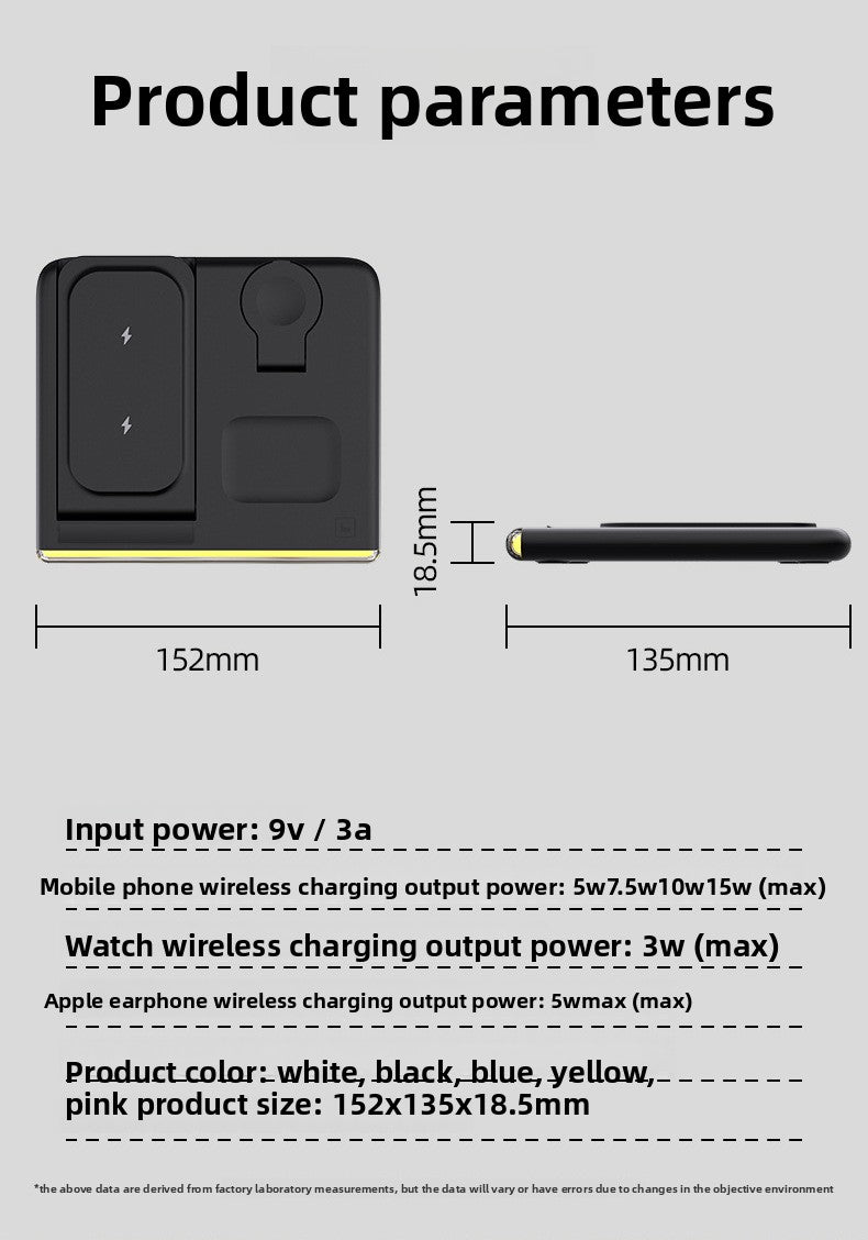 C27 3-in-1 wireless charging folding  Apple Samsung wireless charging
