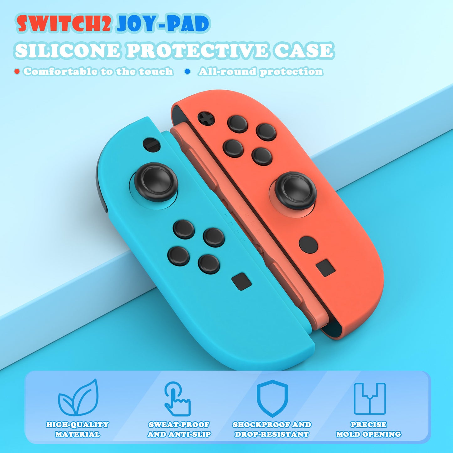 Suitable for Nintendo switch2 handle silicone cover Switch 2 joycon left and right handle protective case anti-skid