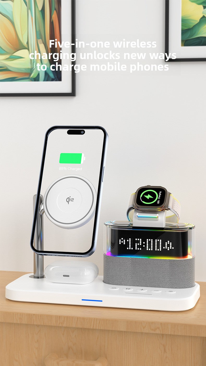 Magnetic wireless charger 3-in-1 wireless charging Clock  for Apple 3-in-1