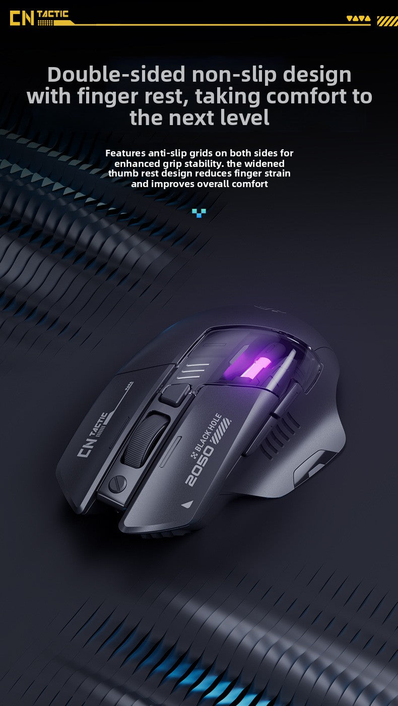 A9 Exploration Edition Bluetooth Wireless Mouse Silent Rechargeable Three-mode Office Game Glow