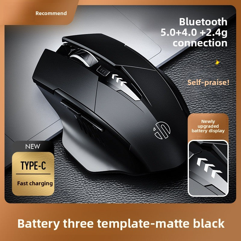 PM6 wireless bluetooth three-mode mouse F1S charging silent business office game computer