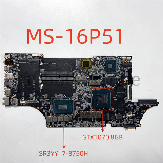 (Shipping fee not include)MSI 微星 MS-16P51  电脑 motherboard  system board i7-8750H GTX1070 8GB