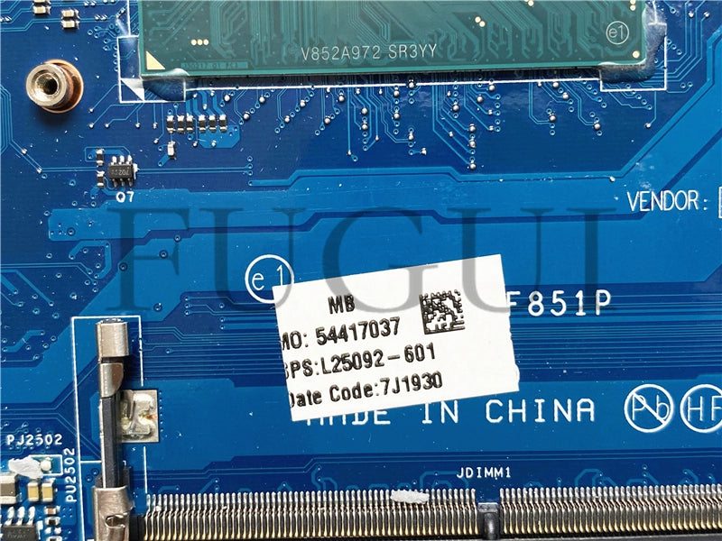 (Shipping fee not include)HP motherboard system board  Zbook 15V G5 LA-F851P I7-8750 9600 E2176 9600