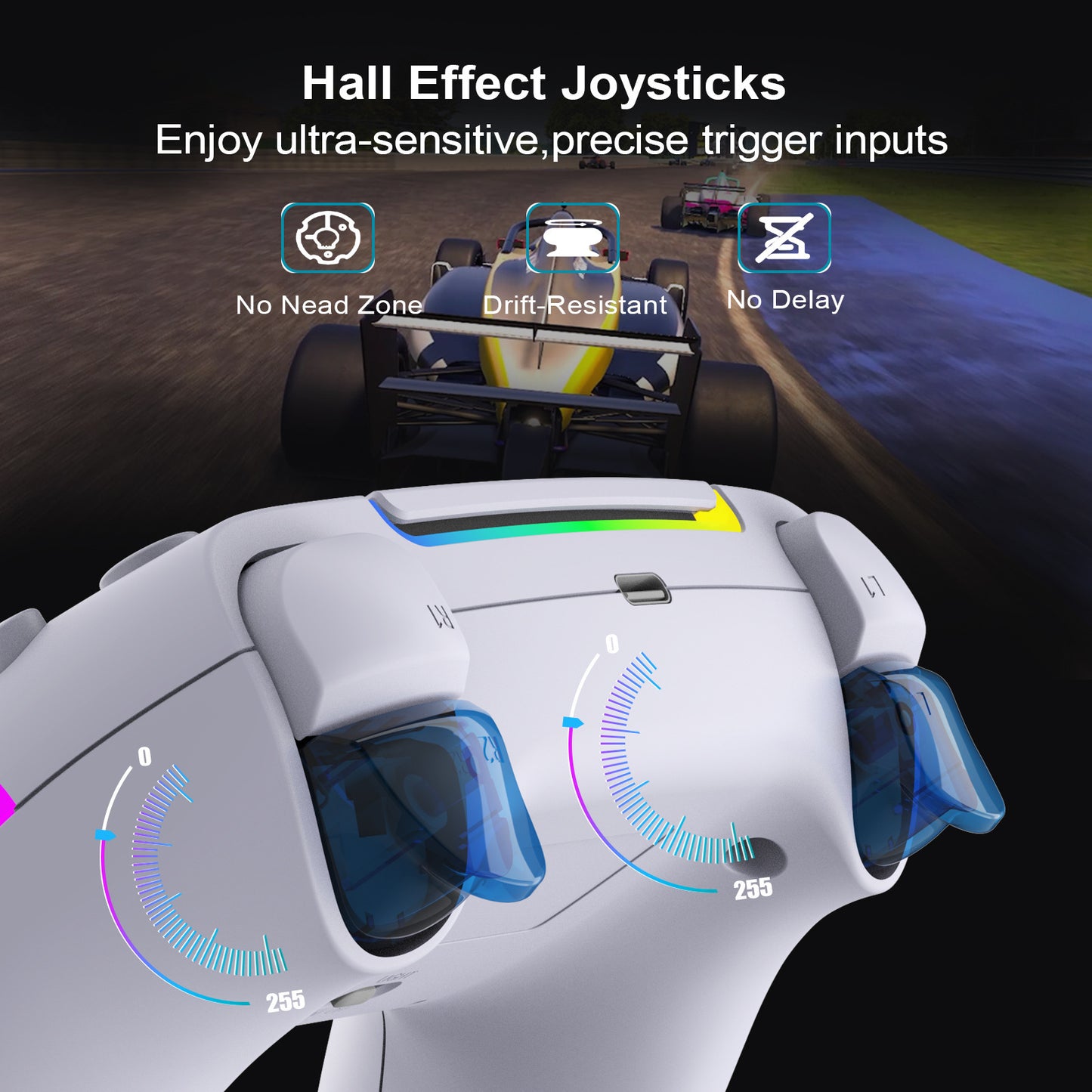 P5 wireless gamepad with colorful RGB light vibration continuous hair six-axis Switch computer handle SZ-5003G