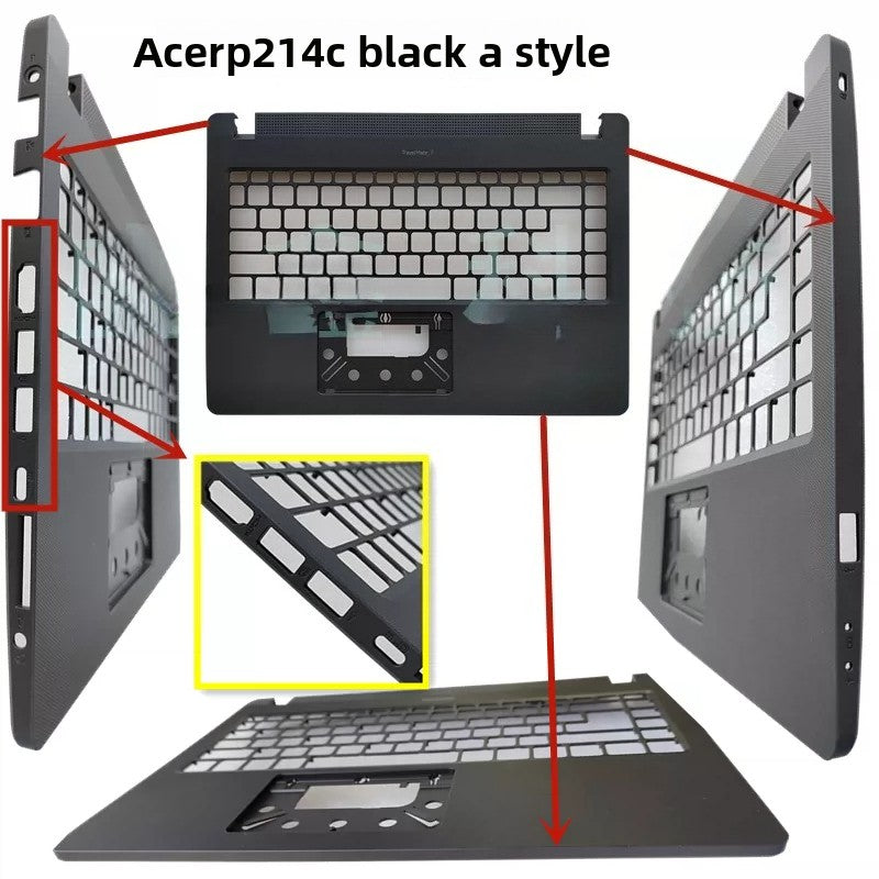 Cover case Keyboard For ACER TravelMate P214 P40 N19Q7 lcd back housing rear bezel top case palmrest upper keyboard bottom hinge cover Acer laptop repair parts