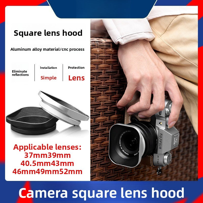 Square hood for Canon Sony Conn 16-50 Fuji 15-45/35 f2 52/43/46 mm Digital camera accessories