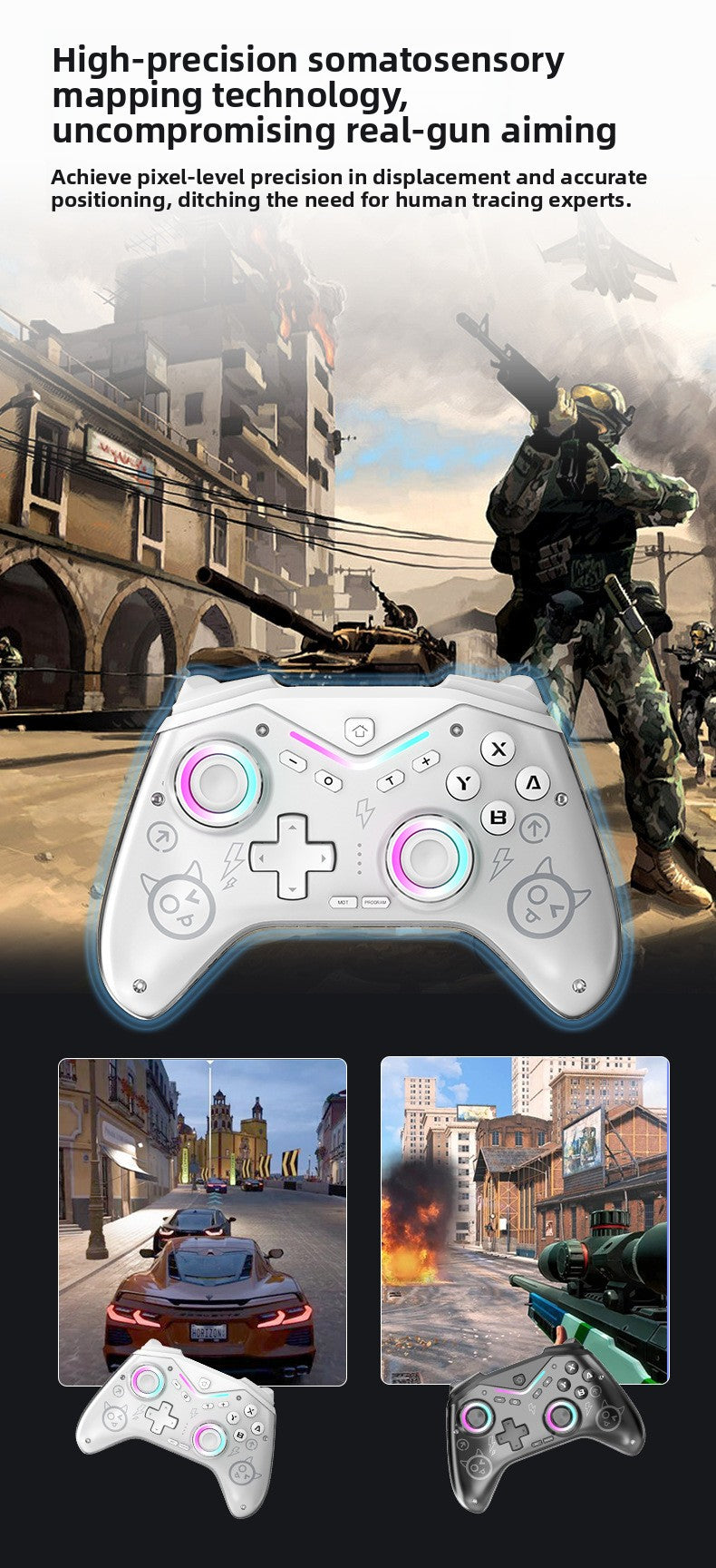 New SWITCH programmable gamepad Steam/IOS/Android universal wireless Bluetooth controller