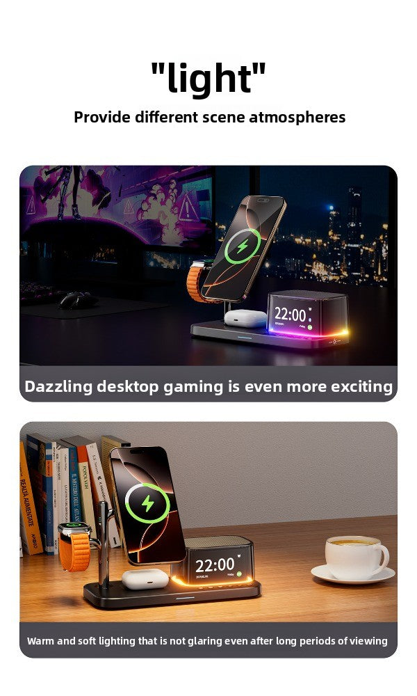 Qi2.2 Magnetic 3-in-1 wireless charger 25W is suitable for Apple mobile phone Bluetooth audio multi-function wireless charging