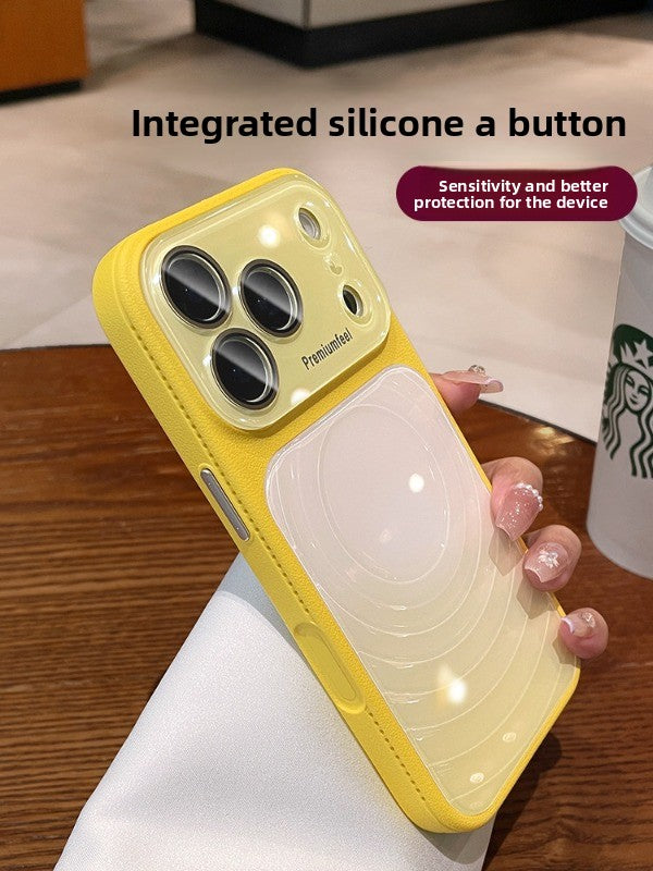 Ice ripple pattern heat dissipation for iPhone 17promax mobile phone case iPhone16 seconds becomes larger, the window gradually changes, smudging women's protective case 15pro niche case Phone accessories