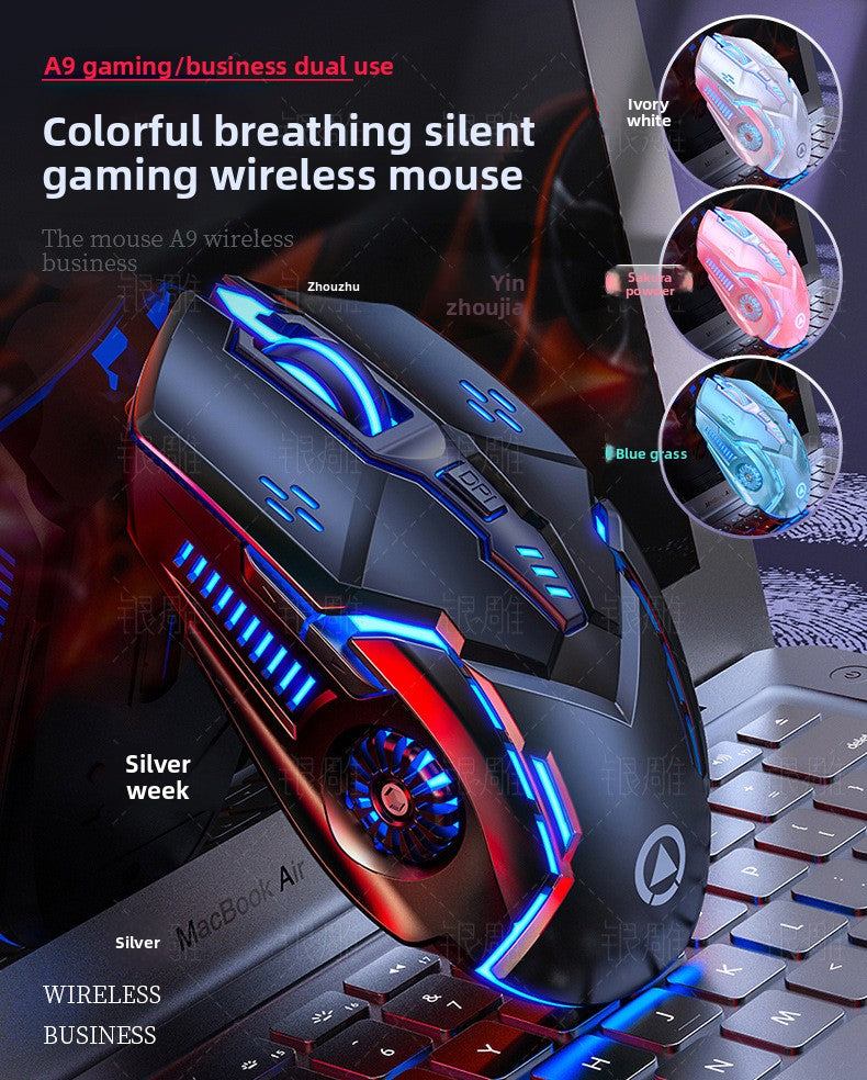 Silver Condor A9 Luminous Mute Game Wireless Mouse Girls Pink Laptop Accessories Private Mold Wholesale