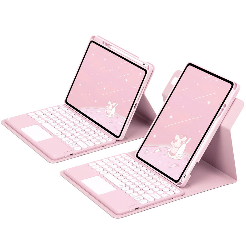 Applicable to iPad 10 generation Pro11 inch Bluetooth keyboard 360 degree rotating case Air4 leather case 5 acrylic bracket protective Accessories