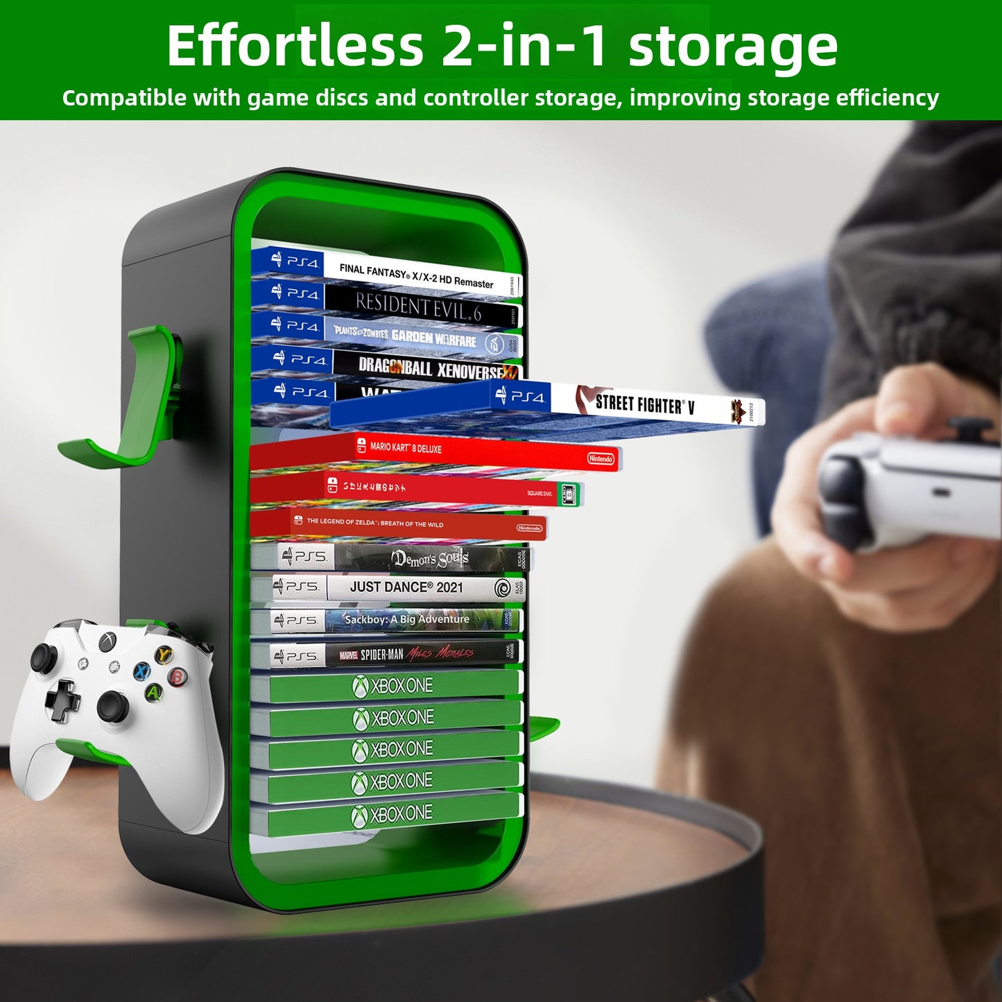 Xbox Multifunction PS5 Game Disc Holder Game Small Disc Holder Storage Rack without Double Charge KP06