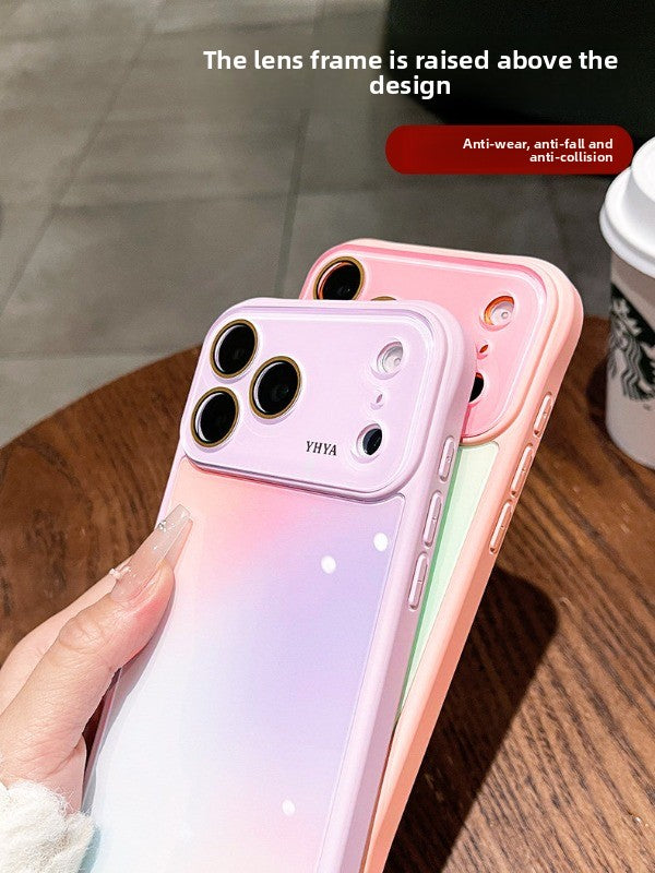 Gradual change airbag for iPhone 17promax mobile phone case New iPhone16 ice smudging large airbag four corners protective case 15pro with lens film all-inclusive case Phone accessories