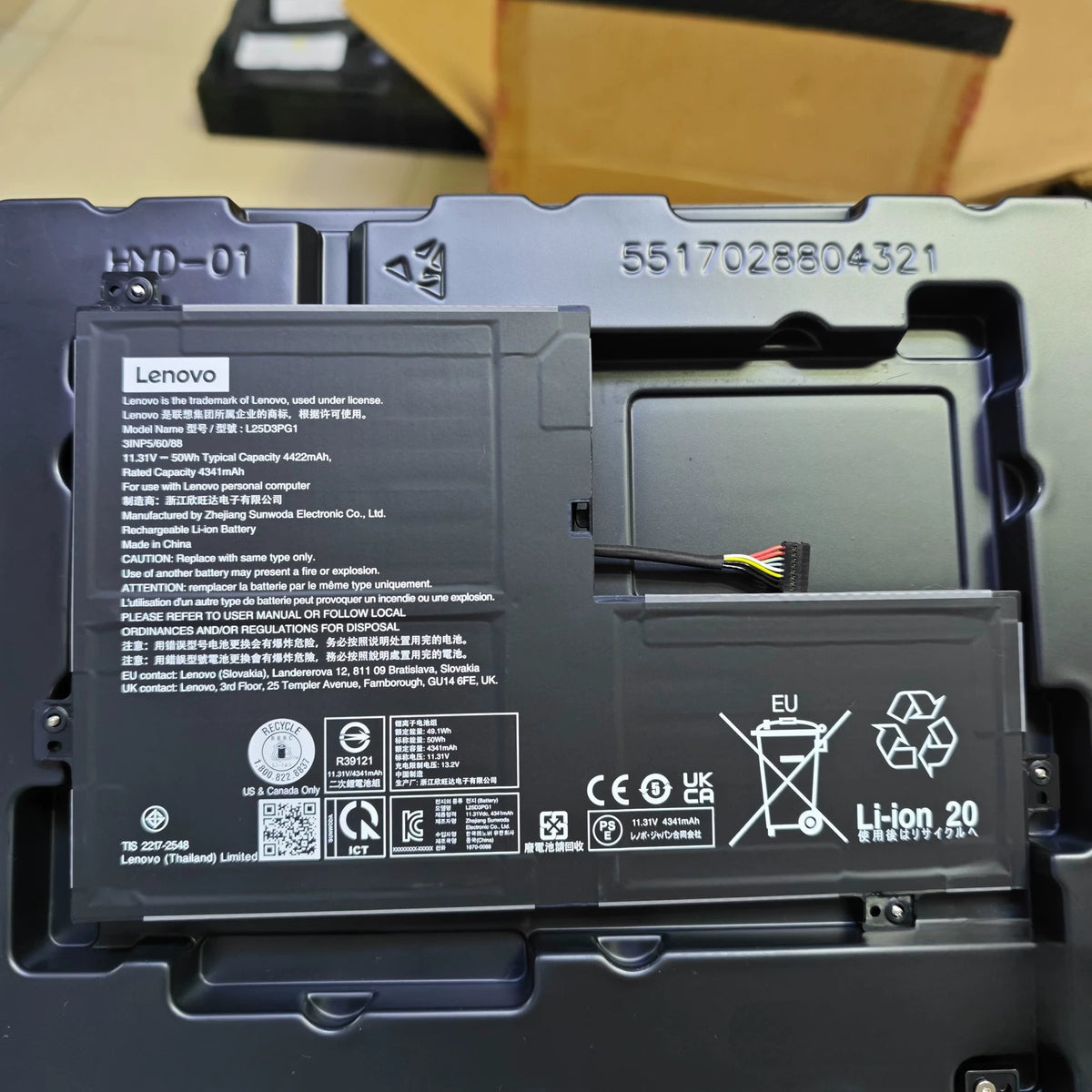 Genuine New Battery For Lenovo  L25N3PG1 L25B3PG1 L25D3PG1 laptop battery replacement Lenovo laptop repair parts