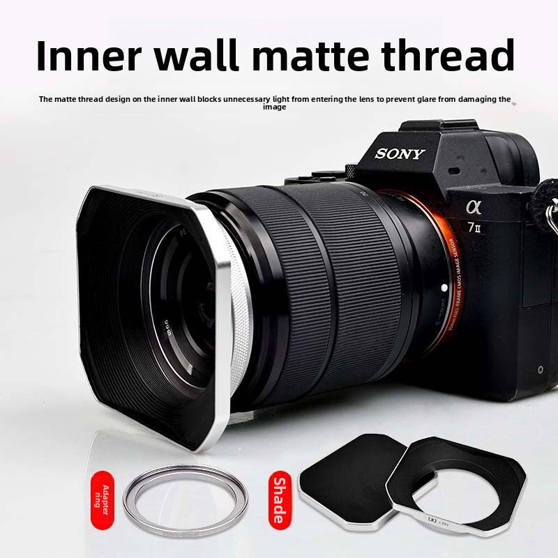 Square hood for Sigma 18-50/56 f1.4 Fuji 15-45/16 -50 lens 52/55/62 mm digital camera accessories