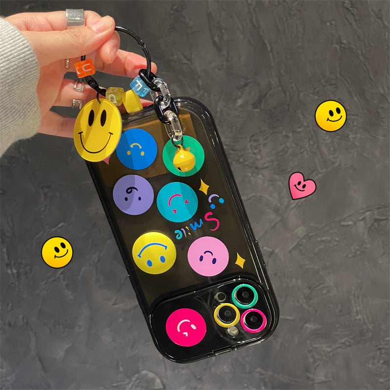 Accessories cute colorful smiley face pendant for iphone14Promax apple 13/12/11 case xr makeup mirror