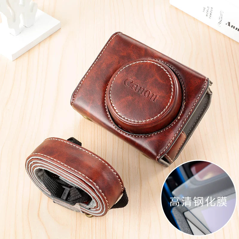 Suitable for Canon G7X3 Protective Case G7X2 Camera Case G11 G12G15/16 G1X2 Leather Case Camera Case Digital camera accessories