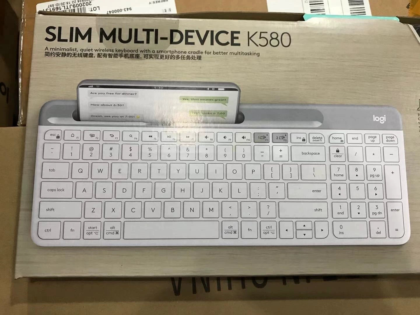 Boxed genuine, Logitech K580 wireless bluetooth keyboard ultra-thin office game mobile phone tablet