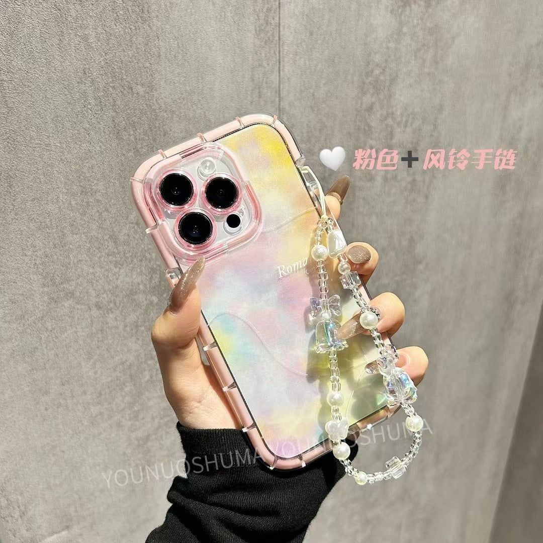 Accessories [Apple] iPhone15/14promax anti-drop smudge line luminous airbag girlfriend new mobile phone case