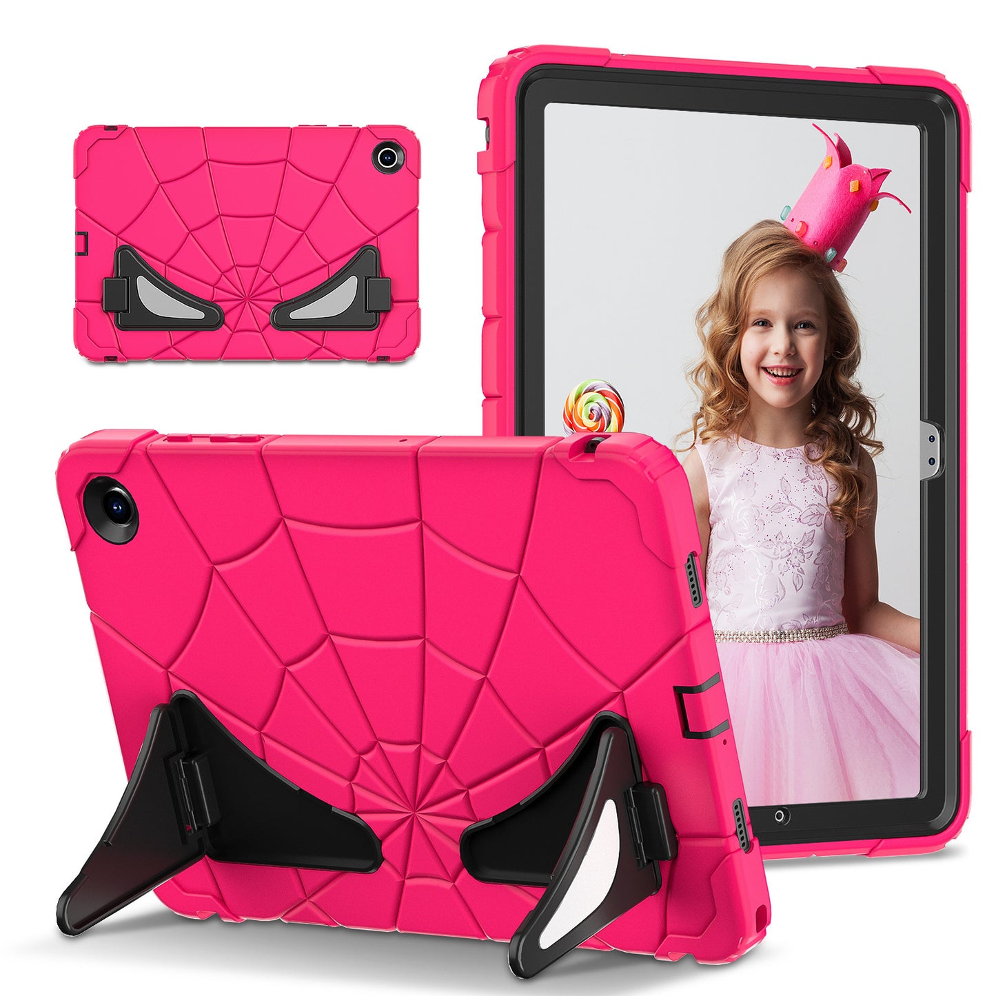 Applicable Samsung TAB A9 PLUS protective case Spider-Man A9 silicone A8 X200 bracket Children's anti-drop case protective Accessories