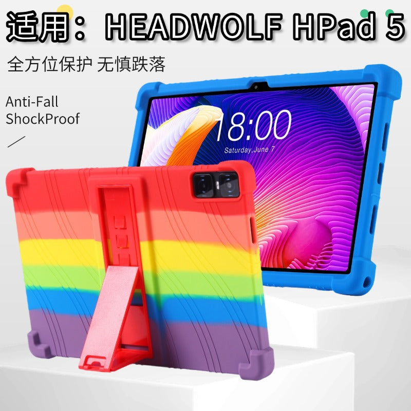 For HEADWOLF HPad 5 protective case 10.51 inch soft silicone drop protective cover with bracket. Protecting case
