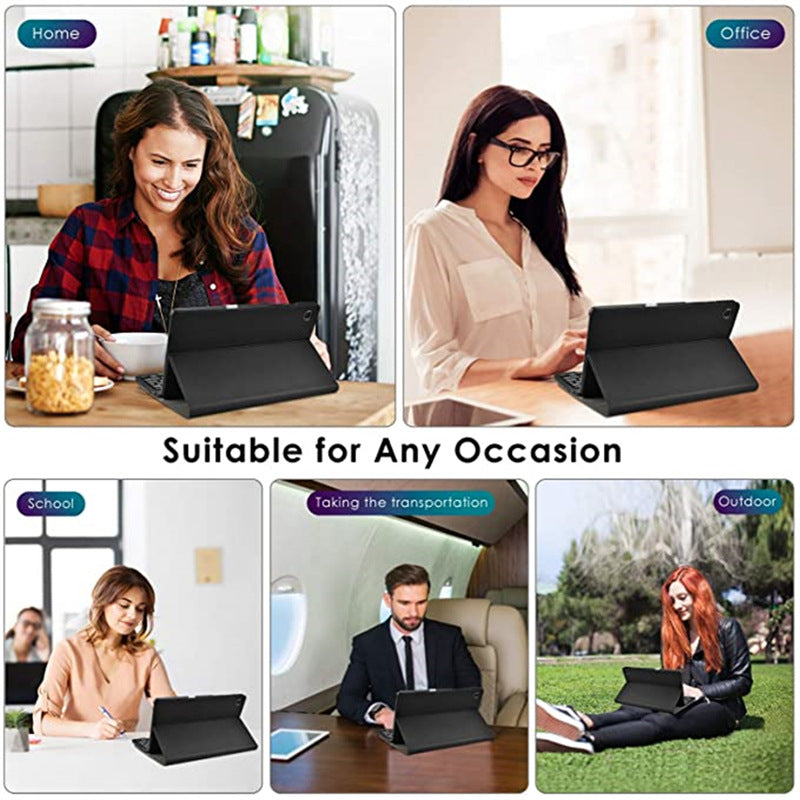 Suitable for A8 Samsung tablet s6lite p610 leather case 11 S7 backlight S8 Bluetooth keyboard A7 protective case T500protective Accessories