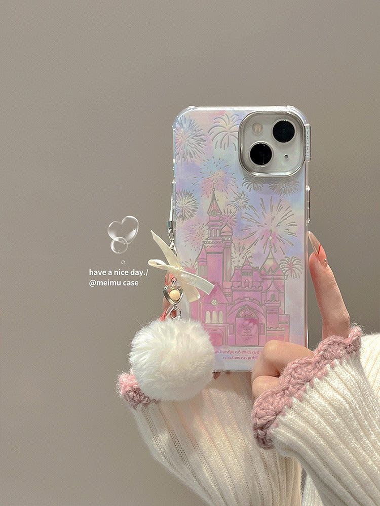 Accessories New Year's Dream Castle Fireworks Applicable iPhone15promax Mobile Phone Case 12 Apple 14 New 13 Women 11 Tide