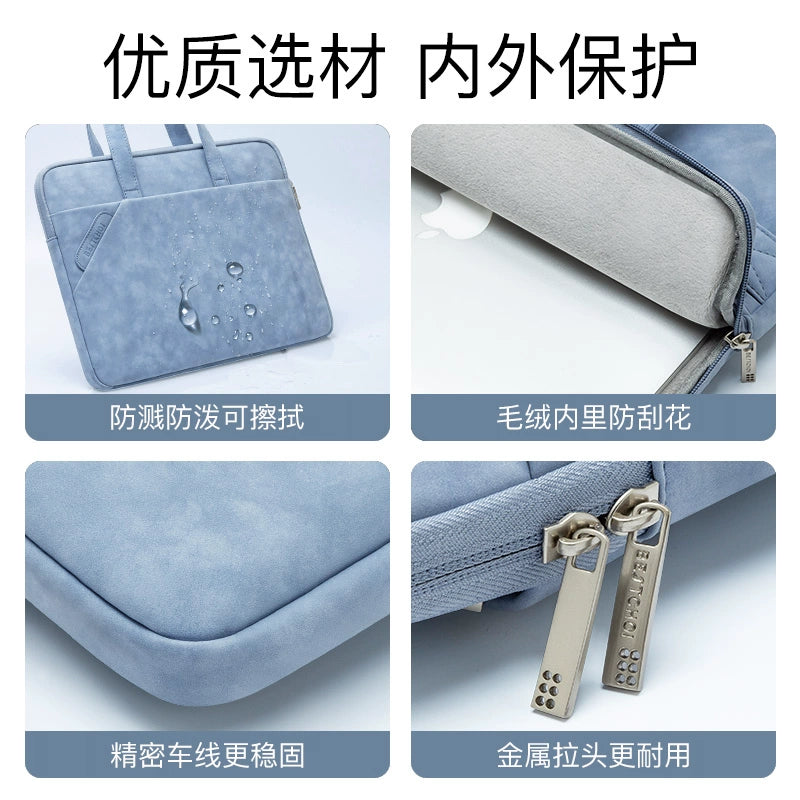 Laptop bag for apple macbookair 13 inch huawei 14 lenovo small new dell asus a bean 16 notebook macbook liner 15.6mac protective case air female pro male