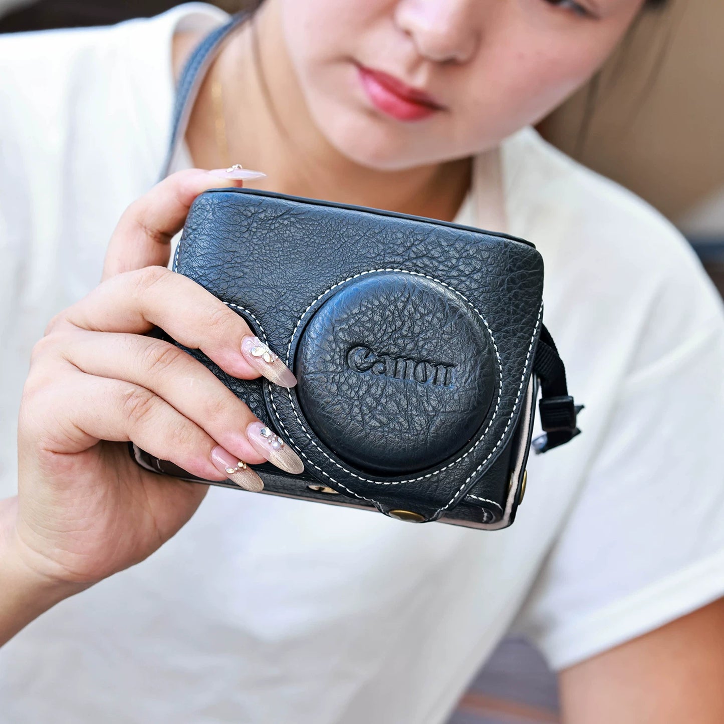 Suitable for Canon G7X3 Protective Case G7X2 Camera Case G11 G12G15/16 G1X2 Leather Case Camera Case Digital camera accessories