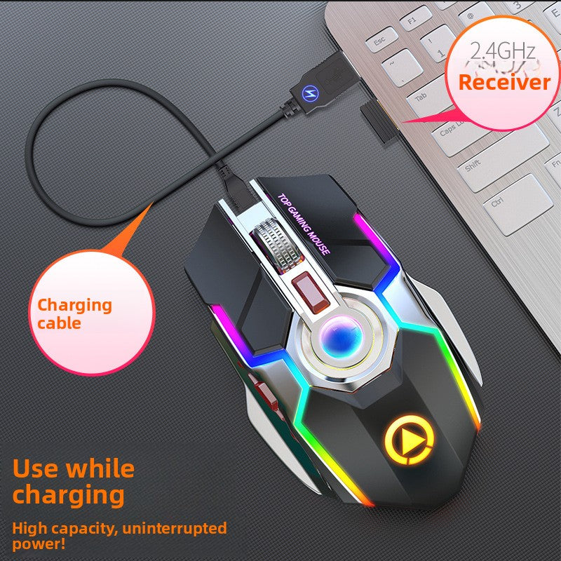 Silver Condor A5 wireless mouse, charging game RGB luminous silent computer accessories Amazon manufacturer private mold