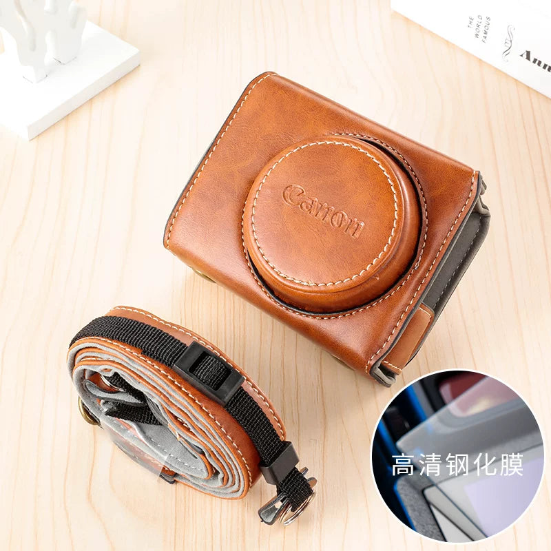 Suitable for Canon G7X3 Protective Case G7X2 Camera Case G11 G12G15/16 G1X2 Leather Case Camera Case Digital camera accessories