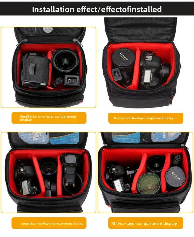 Suitable for Canon camera bag SLR shoulder bag 200D 800D 700D 750D 80D 550D 60D 5D3 Digital camera accessories