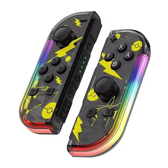Switch joycon left and right gamepad colorful RGB light effect wake up 5.2 Bluetooth vibration somatosensory