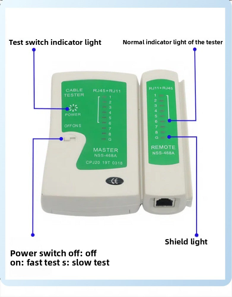 RJ45 RJ11 Cable Tester crystal head network cable tester multi-function line check RJ11 telephone detector line tester network line tester repair tools