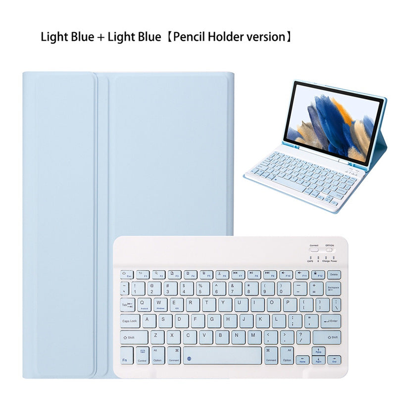 Suitable for A8 Samsung s6lite Tablet 10.4 Leather Case S9FE Bluetooth Keyboard A7 Protective Case S7 Pen Slot S8 A9 + protective Accessories