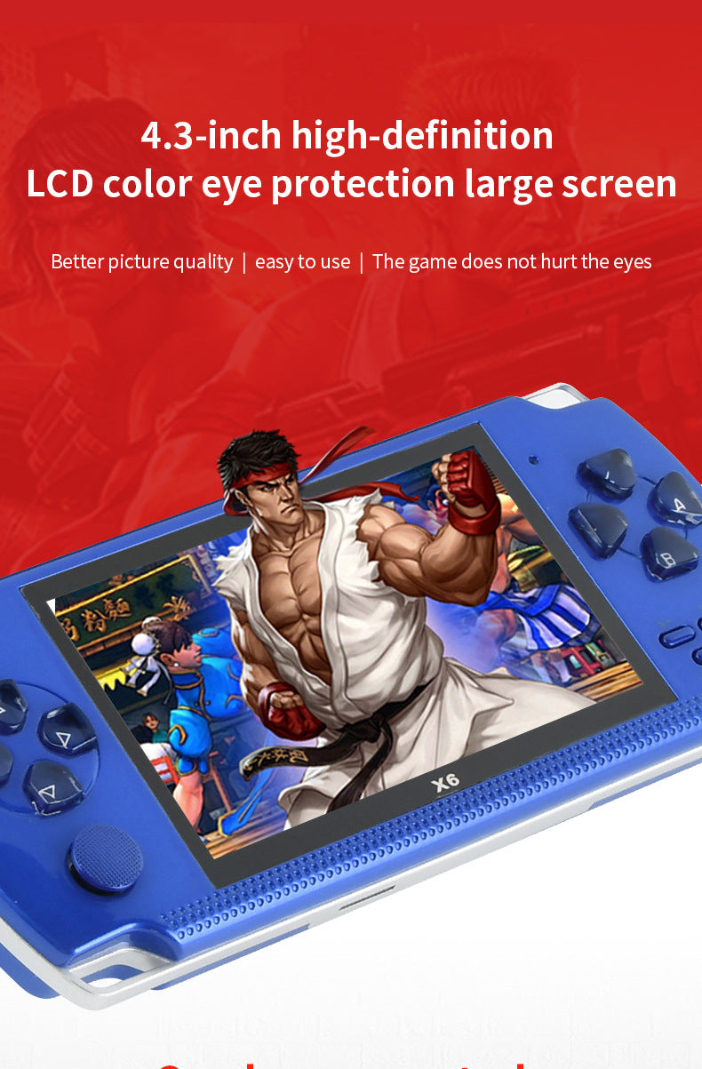 4.3" inch HD X6 15000 games Handheld Game Player console Nostalgic and retro handheld, arcade, and PSP game consoles