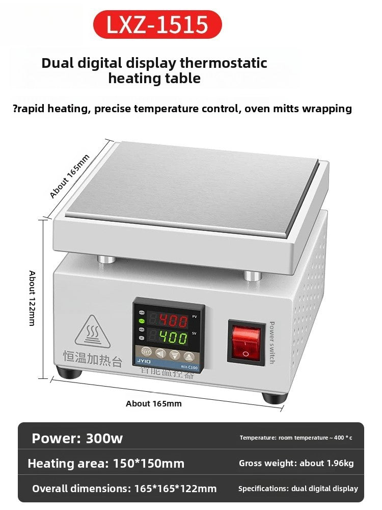 Digital display automatic preheating table heater platform mobile phone maintenance electric heating constant temperature plate led lamp bead dismantling and welding adjustable temperature Repair tools