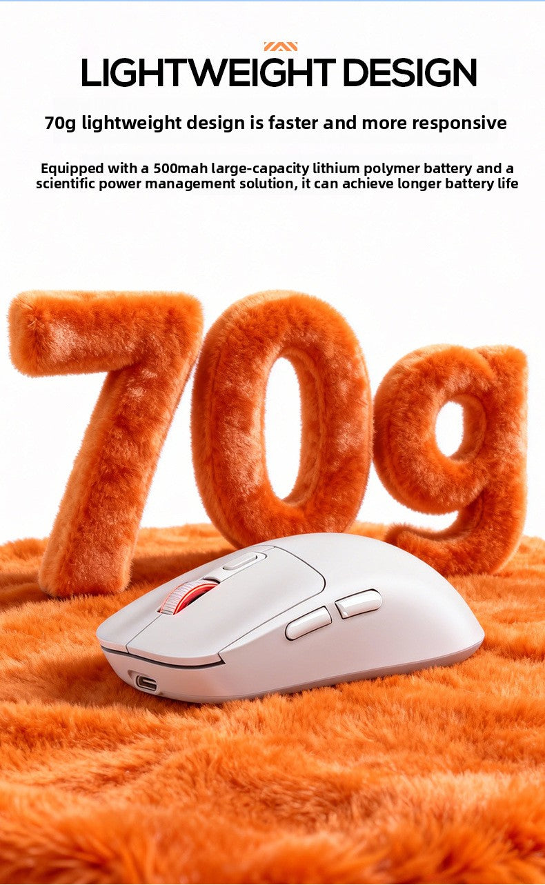 Silver Diao GI9 wireless three-mode lightweight Bluetooth mouse game e-sports desktop computer RGB wired