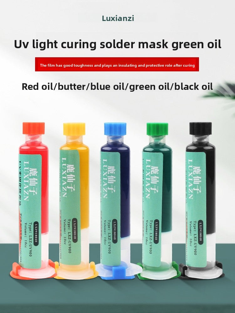 UV curing black oil for solder mask curing green oil solder mask blue oil black oil repair pcb circuit board insulating paint UV lamp Laptop Mobile Phone Repair tools