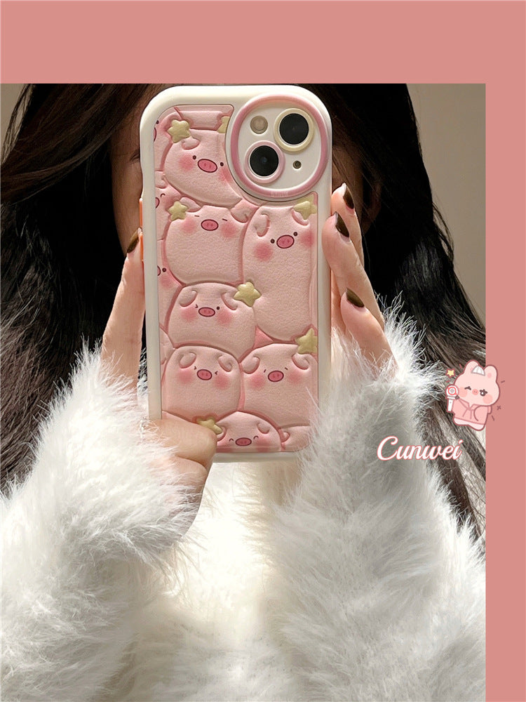 Accessories (Shipping fee not included) Applicable to iphone14pro cute girl pink piggy max new apple 13 phone case 12 silicone 11 soft