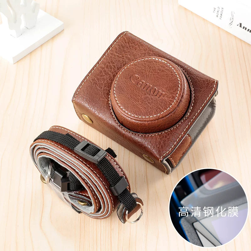 Suitable for Canon G7X3 Protective Case G7X2 Camera Case G11 G12G15/16 G1X2 Leather Case Camera Case Digital camera accessories
