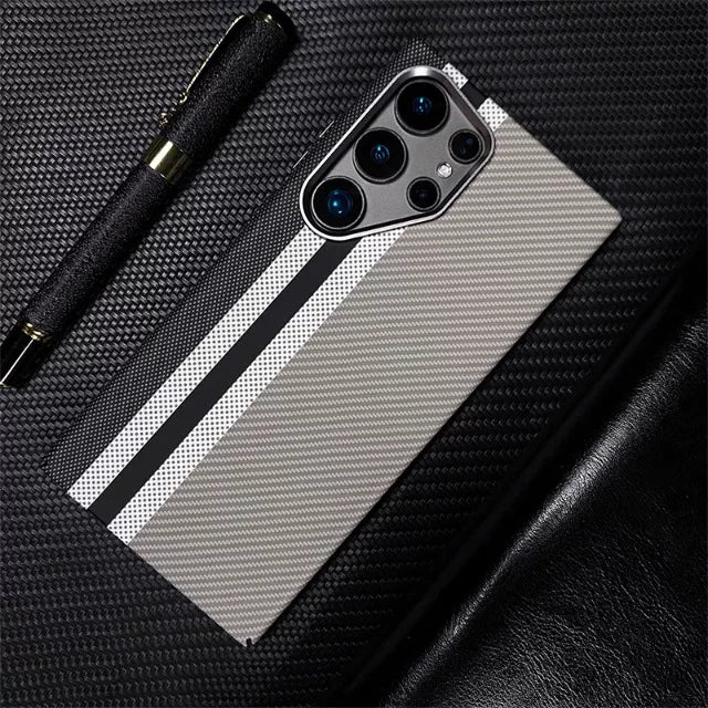 For Samsung S25Ultra Mobile Phone Case S24Ultra Kevlar 600D Skin Sense Hard Case S25 Premium S23 Anti-drop Galaxys24 + Built-in Magsafe Magnetic Case Hard Case Phone accessories