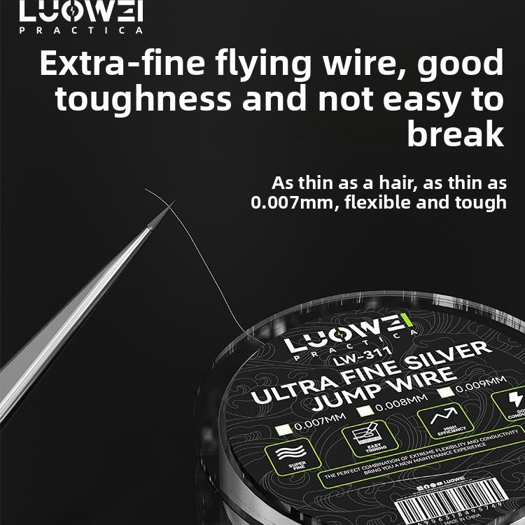 Ultra Fine Silver Jump Wire 0.01/0 02/0.007/008/0.009 Silver Copper Flying Wire, iPhone main board Fingerprint Phone Repair tools