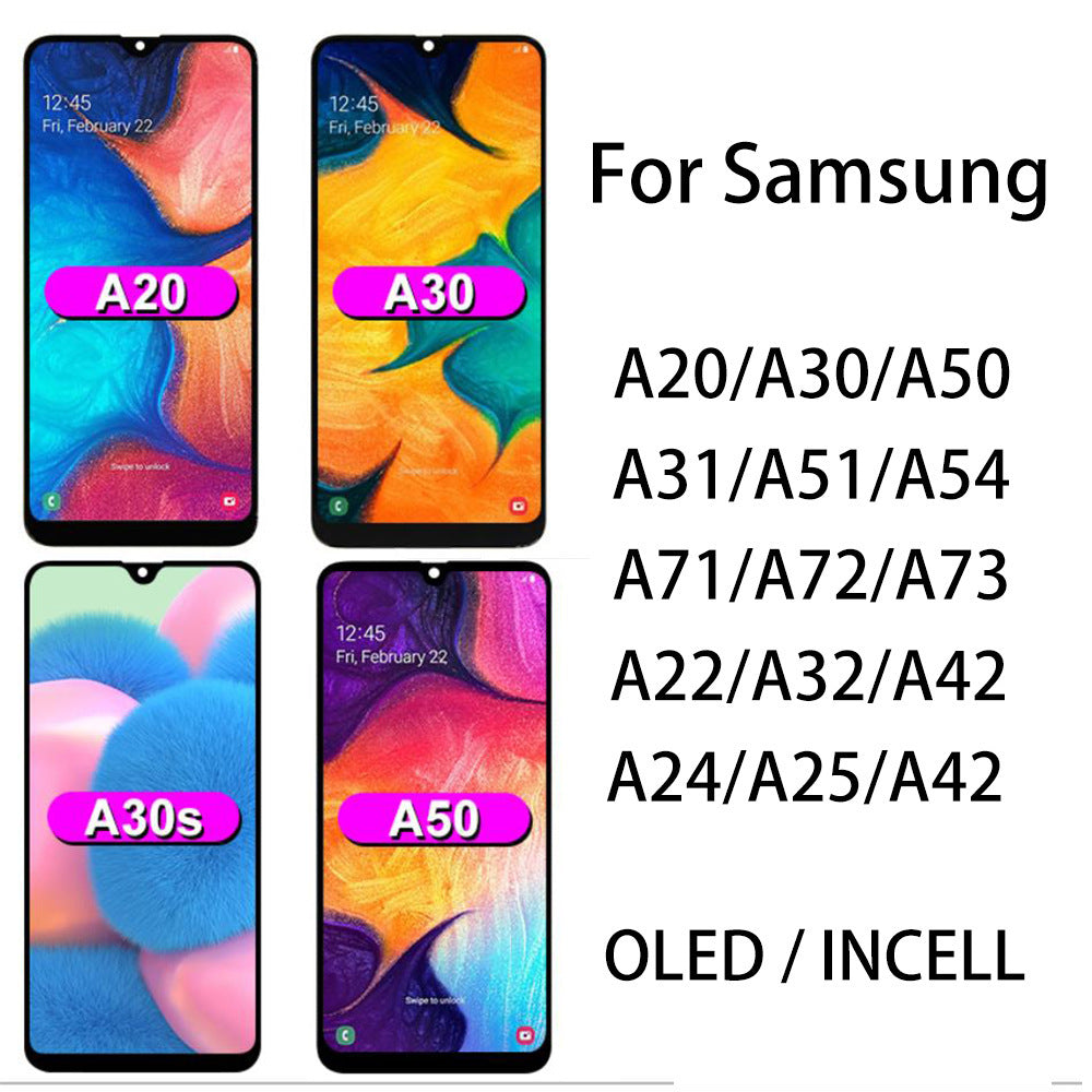 Samsung A12 A15 A20 A30 A50 LCD Screen Assembly A12   M127 A02S  (A055) A05S (A057 J6 plus (J415/J610/J615) A04