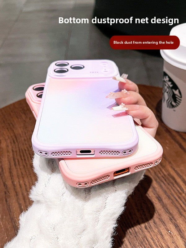 Gradual change airbag for iPhone 17promax mobile phone case New iPhone16 ice smudging large airbag four corners protective case 15pro with lens film all-inclusive case Phone accessories