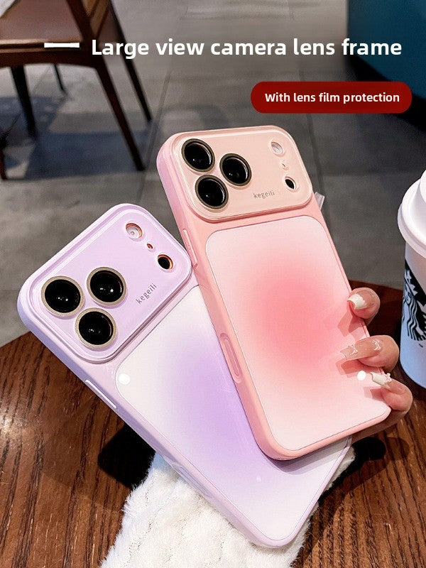 Gradually change the halo to become larger in seconds for iPhone 17promax mobile phone case The new iPhone16 seconds becomes 17pro large window Dopamine with lens film Women's protective case Phone accessories
