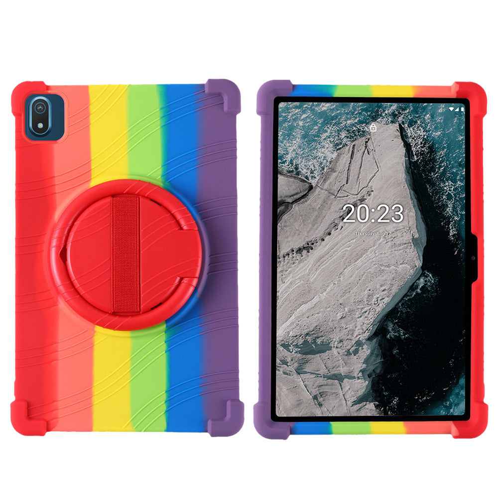 Applicable Nokia T20 protective case Tablet 10.4 inch T21 anti-drop all-inclusive rotating bracket Silicone protective case Protect cace