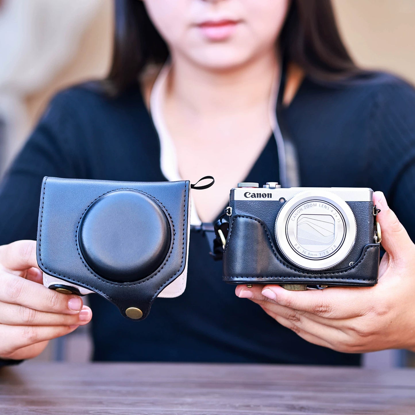 Suitable for Canon G7X3 Protective Case G7X2 Camera Case G11 G12G15/16 G1X2 Leather Case Camera Case Digital camera accessories