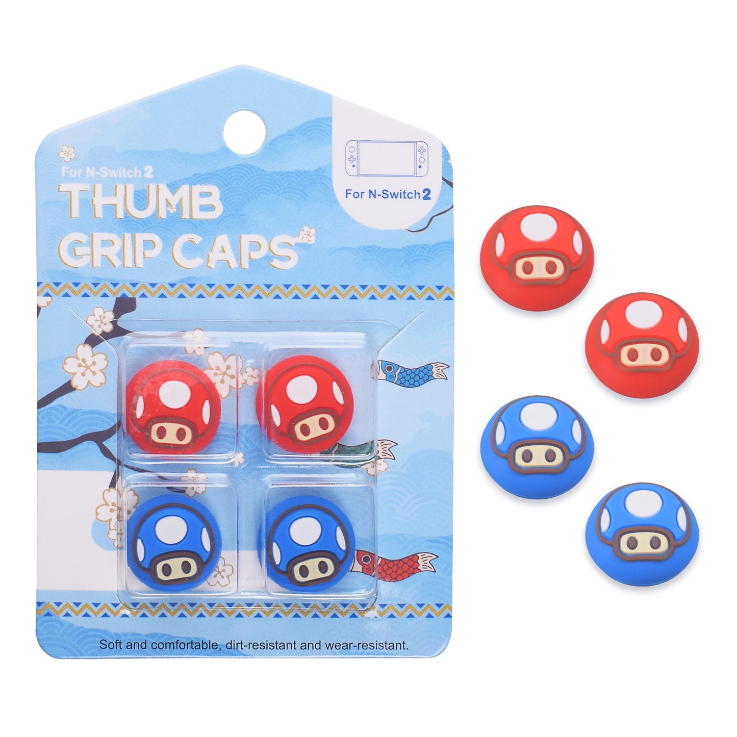 Switch 2 left and right handle silicone cap for Nintendo Switch2 button cap 3D rocker anti-skid cap